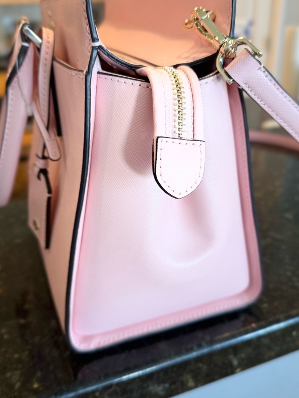 kate spade light pink saffiano leather satchel - Picture 6 of 7